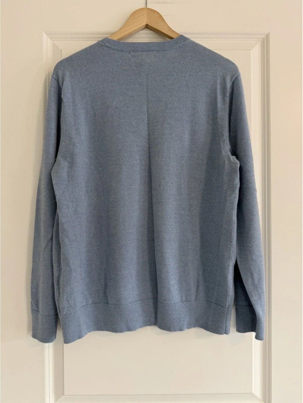 Banana Republic Merino Wool Sweater Men's L Light Blue Barruffa Italian Yarn
